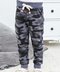 KISBINI Boy's Cotton Camouflage Sweatpants Sports Pants for Children 7 Iron Grey 13 71lMPn BkLL