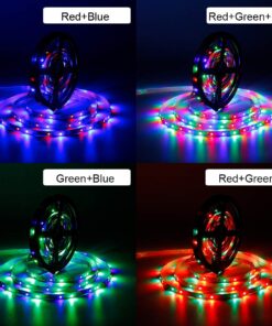 SUPERNIGHT LED Strip Light, 2835 SMD RGB Multi-Color Changing Lights, 16.4ft 300 LEDs Rope with IR Remote Controller, 12V Power Supply for Bedroom, TV-Back Lighting, Halloween, Christmas 2835RGB 24Keys 50 71lMU6MMqpL