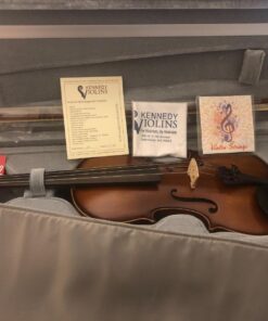 Bunnel Pupil Violin Outfit 4/4 Full Size By Kennedy Violins - Carrying Case and Accessories Included - Solid Maple Wood and Ebony Fittings 45 71lN byV7VL
