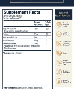 Quicksilver Scientific Nanoemulsified Hista-Aid - Flavonoids to Help Maintain Healthy Histamine Levels - Liposomal Vitamin C, DIM, Luteolin & Quercetin Liquid (50ml) 13 71lNlF12zNL