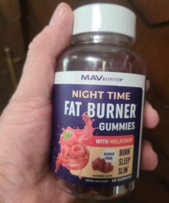Sugar-Free Night Time Fat Burner Gummies for Sleep & Weight Loss Support | Hunger Suppressant & Metabolism Booster, Shred Belly Fat While You Sleep | Nighttime Diet Supplement for Women & Men | 60 Ct. Night Time Fat Burner Gummy 28 71lNn6LiKL 1
