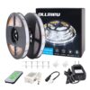 ollrieu 50ft White LED Strip Lights,12V Dimmable Tape Lighting with Infrared Remote,SMD 2835 LEDs Adhesive Ribbon Light,Connectable,Cuttable,Indoor Rope Light for Room Mirror Bedroom Kitchen 50ft Daylight white 50FT/15M 6 71lO5DEopvL