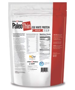 Julian Bakery Paleo Thin Protein Powder | Chocolate | Egg White | Soy Free | 22g Egg White Protein | 3 Net Carbs | 2.18 LBS | 30 Servings 5 71lO9PLmG3L
