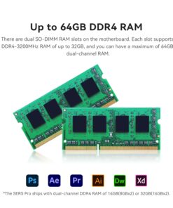 Beelink Mini PC, AMD Ryzen 7 5700U(8C/16T, Up to 4.3GHz), 16GB DDR4 RAM 500GB PCIe3.0 x4 SSD, SER5 Pro Mini Desktop Computer Support 4K Triple Display/DP/HDMI/USB 3.2/WiFi 6/BT5.2, Gaming/Office/Home R7-5700U 16G+500G 16 71lOLlxajdL 2