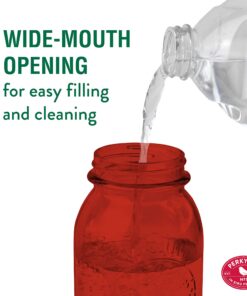 Perky-Pet 786-1SR Mason Jar Vintage Glass Hummingbird Feeder - Outdoor Garden Décor - 32-oz Red Mason Jar 27 71lPe6qe0SL
