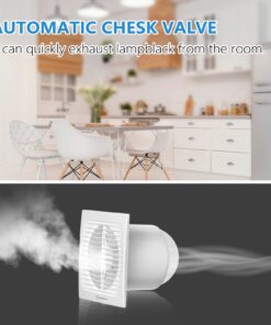 Hon&Guan 6'' Wall Exhaust Fan Through Wall Fan, 116 CFM Garage Exhaust Fan Bathroom Wall Exhaust Fan for HVAC System, Super Silent, Strong Exhaust Fan 150C HGA-C 15 71lPqOibNEL