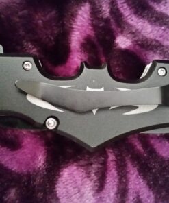 Dark Twin Blade Knife - Double Edge Folding Pocket with clip, 11" Stainless Steel Two Sharp Cut (Black) Black 78 71lQEDZnuML