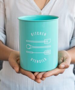 Now Designs Powder-Coated Steel Utensil Crock, Turquoise 21 71lQNtTLHEL