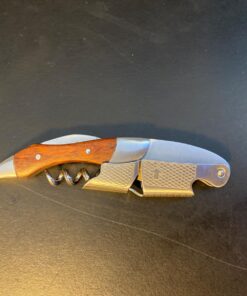 Barvivo Natural Rosewood Wine Opener with Foil Cutter Knife & Cap Remover, Double Hinged Manual Wine Key for Bartenders, Servers, Waiters, Stainless Steel Wine Bottle Opener Corkscrew 43 71lQPE5oozL