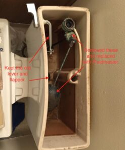 Fluidmaster 400A Anti-Siphon Universal Toilet Tank Fill Valve,Black 1 Pack 25 71lQnF1BK8L