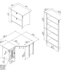 Bush Furniture Salinas Home Office Furniture Set, 55W, Cape Cod Gray 11 71lRYuj16gL