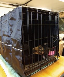 MidWest Homes for Pets Dog Crate Cover, Privacy Dog Crate Cover Fits MidWest Dog Crates, Machine Wash & Dry 24-Inch Black 42 71lRznUuMoL