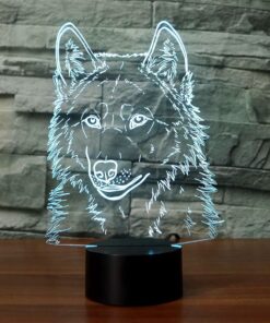 Idee Monto 3D Illusion Lamps Animal Langtou Shape LED Desk Table Night Light 7 Color Touch Lamp Kiddie Kids Children Family Home Office Childrenroom Theme Decoration (Langtou) 10 71lS4fghSoL