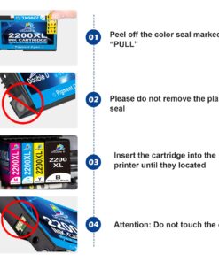 DOUBLE D PGI-2200XL PGI 2200 XL Pigment Ink Cartridges Compatible Replacement for Canon PGI-2200 PGI 2200XL for Maxify MB5320 MB5420 MB5120 MB5020 iB4020 iB4120 (1BK, 1C, 1M, 1Y) 4 Pack 12 71lS8AU1xmL