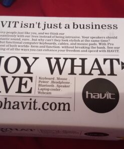 HAVIT HV-MS672 3200DPI Wired Mouse, 4 Adjustable DPI Levels, 800/1200/2400/3200DPI, 7 Circular & Breathing LED Light, 6 Buttons (Black) 48 71lSMfPZIeL