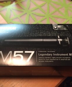 Shure SM57 Dynamic Instrument Mic - Professional Quality and Versatility for Live Performances and Recording - Contoured Frequency Response, Durable, Ideal for Drums, Percussion, Amplifiers (SM57-LC) 42 71lSPkjlCL