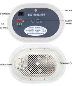 Alternative view of HBlife Digital Egg Incubator for Hatching 9-12 Chicken, Quail and Duck Eggs, with Fully Automatic Egg Turning and Temperature Display, Hatcher for Turkeys, Birds, Parrots and Poultry