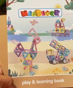 MAGBLOCK 102 Piece Magnetic Tiles Toys for 3 4 5 Year Old Girls Boys, Castle Magnet Toy Building Block for Kids Toddlers, Magnetic Blocks Montessori STEM Toys for Toddler Girls Gifts 38 71lShXGoGOL