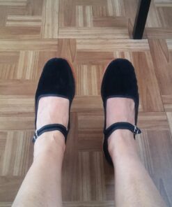 Shoes 18 Womens Cotton China Doll Mary Jane Shoes Ballerina Ballet Flats Shoes 9 118 Black Micro Suede 9 71lSzYEBrPL