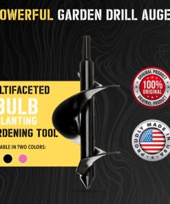 Power Planter Bulb & Bedding Black Auger Bit (3"x7") with 3/8" Non-Slip Hex Drive for Bulb Planting and Gardening Equipment for Grass and The Lawn, Mixing Paint, Earth Auger for Home Projects 16 71lTJRVGhlL