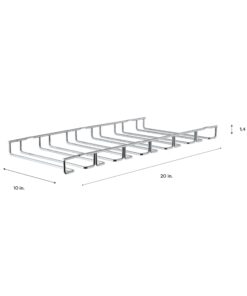 Organize It All Large Chrome Stemware Holder - 1876W 28 71lTuD56JPL