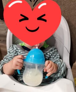 Munchkin® Any Angle™ Weighted Straw Trainer Cup with Click Lock™ Lid, 7 Ounce, Blue 1 Count (Pack of 1) 55 71lV3eKDUoL