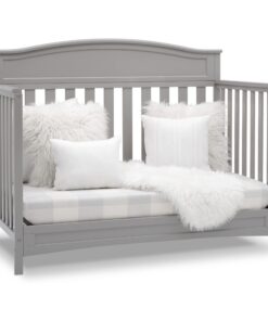 Delta Children Emery 4-in-1 Convertible Baby Crib - Greenguard Gold Certified, Grey 4-in-1 Crib 35 71lV5dTNAPL