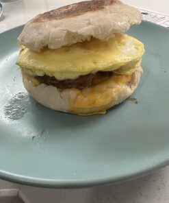 Hamilton Beach Breakfast Sandwich Maker with Egg Cooker Ring, Customize Ingredients, Perfect for English Muffins, Croissants, Mini Waffles, Perfect White Elephant Gifts, Mint (25482) Single 38 71lVQ2sJ HL