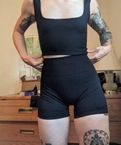 AUROLA Dream Collection Workout Shorts for Women Scrunch Seamless Soft High Waist Gym Shorts Medium Dark Black 21 71lVRR 9RZL