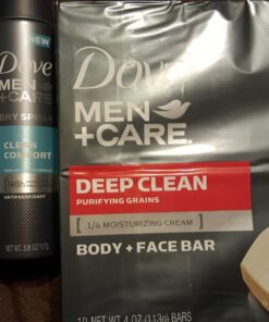 Dove Men+Care Men's Bar Soap More Moisturizing Than Bar Soap Deep Clean Soap Bar that Effectively Washes Away Bacteria, Nourishes Your Skin, 3.75 Ounce (Pack of 10) 3.75 Ounce (Pack of 10) 26 71lVV0yCA6L