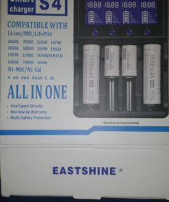 Universal Smart Battery Charger 4 Bay for Rechargeable Batteries NiMH NiCd AA AAA C Li-ion LiFePO4 IMR 18650 21700 20700 26650 14500 16340 18500 10440 18350 RCR123a LCD Display UL Listed 42 71lWqyggjLL