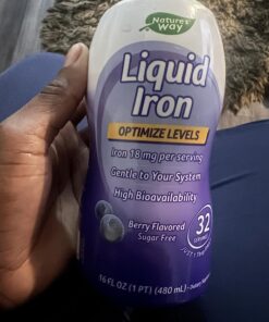Nature's Way Liquid Iron, Provides Daily Value of Iron, Sugar Free, Berry Flavored, 16 Fl. Oz. 27 71lX7QX6cSL