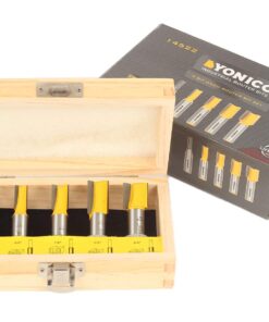 Alternative view of YONICO Straight Router Bits Set 5 Bit 1/2-Inch Shank 14522