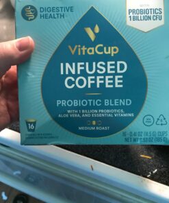 VitaCup Immunity Coffee Pods, Wellness Boost with Antioxidants, Echinacea, Probiotics, Vitamin C & D3, Medium Dark Roast, Recyclable Single Serve Pod Compatible with Keurig K-Cup Brewers,16 Ct 16 Count (Pack of 1) 34 71lXyEDMQ1L