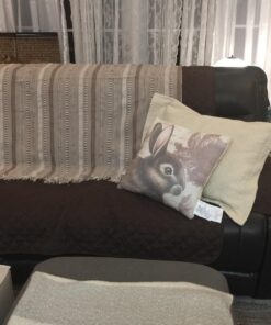 DII Braided Striped Throw, 50x60, Stone 32 71lYxyJkL