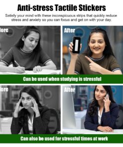 30PCS Calm Sensory Strips Adhesives Stickers, Calm Stress, 6 Levels Translucent Textured Tactile Rough Sensory Stickers Anti Stress Anxiety Sensory Stickers for Desk Classroom 12 71lZXJioBXL