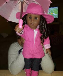Dress Along Dolly 6pc Rainy Day 18" Doll Outfit- American Clothes & Accessories Set Includes Raincoat, Umbrella, Boots, Hat, Pants & Shirt- Perfect Holiday Girl Gift Set for Less 43 71lahmhEOZL