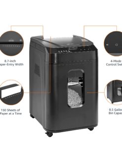 Amazon Basics 150 Sheet Autofeed Micro Cut Paper Shredder, Black 34 71larEoXJNL