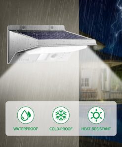 iThird Solar Lights Outdoor Motion Sensor, LED Solar Powered Outdoor Lights Stainless Steel Solar Security Lights for Yard Patio Garage Porch Waterproof 3 Modes Flood Light Super Bright(Daylight) Daylight 27 71lb7tfwlZS
