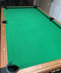 Mizerak Dynasty Space Saver 6.5' Billiard Table with Leg Levelers, Automatic Ball Return, and Classic Green Nylon Cloth 85 71lbjBenmL