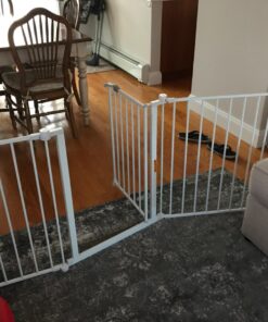 Regalo 192-Inch Super Wide Adjustable Baby Gate and Play Yard, 4-In-1, Bonus Kit, 4 Count (Pack of 1 192-Inch 2-in-1 White Gate 44 71lc75rKIsL