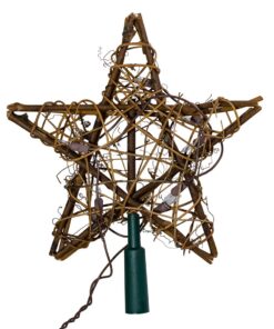 Alternative view of Kurt Adler UL1219/NAT 10 Light Indoor Rattan Natural Star Treetop