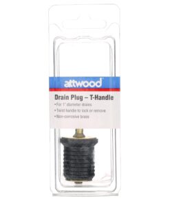 Attwood 7526A7 T-Handle Drain Plug, For 1-Inch-Diameter Drains, Locks in Place, Brass Handle, Rubber Plug 9 71lcQ7EFKjL