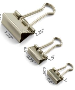 Officemate Silver Binder Clips, Assorted Sizes, 30/Tub (31021) 19 71lcQnMFRtL