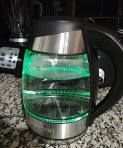 Chefman Electric Kettle with Temperature Control, 5 Presets LED Indicator Lights, Removable Tea Infuser, Glass Tea Kettle & Hot Water Boiler, 360° Swivel Base, BPA Free, Stainless Steel, 1.8 Liters 1.8L - Temperature Control 41 71lcSlQtl7L 4