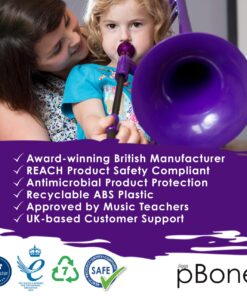pInstrument Plastic pBone Trombone - Mouthpieces and Carrying Bag - Lightweight Versatile, Comfortable Ergonomic Grip - Bb Authentic Sound for Student & Beginner - Durable ABS Construction - Red 9 71lciI8VDcL