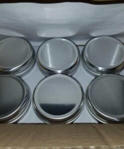 Tosnail 24 Pack 2 oz. Aluminum Round Lip Balm Tin Containers with Screw Thread Lid - Great for Spices, Candies, Tea or Gift Giving 29 71lcle0LytL