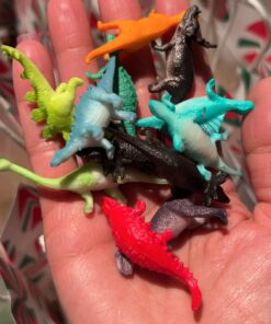 82 Piece Mini Dinosaur Toy Set for Dino Party Favor Supplies Birthday Cupcake Toppers - Assorted Vinyl Plastic Figure Toys for Kids Toddler Pinata Filler School Carnival Prize Bulk Goodie Bag Stuffers 30 71lcoc524L