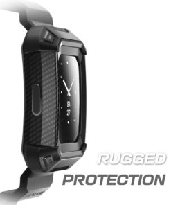Alternative view of SUPCASE Unicorn Beetle Pro Series Design for Fitbit Charge 2, Replacement Bands with Built-in Rugged Protective Case (Black) Black