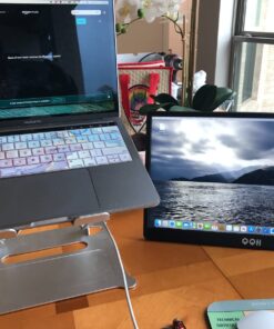 Portable Travel Monitor for Laptop QQH 15.6" 1080P FHD IPS Second Screen, USB C HDMI External Gaming Monitor Display for Computer Phone PC MAC PS4 Switch, Foldable Kickstand Z1-9 Black 34 71ldrXA2p7L